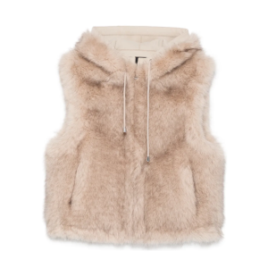 Maje 人造皮草连帽马甲