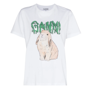 GANNI Rabbit logoT恤